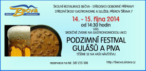 Pozvánka na Festival gulášů a piva 2014